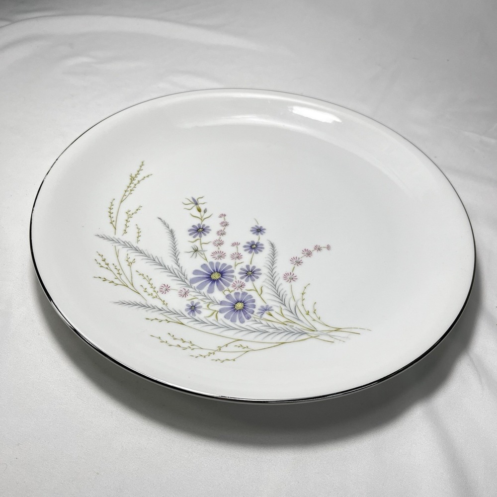 Vtg HIRA China Fontaine 12" Chop‎ Plate Round Platter Serving Dish Purple Pink